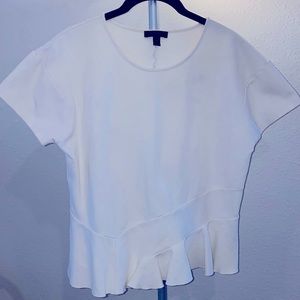 J Crew Short Sleeve Peplum blouse Top - Size M